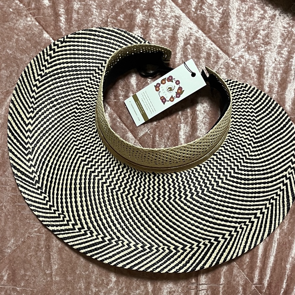 Freya Black and Cream Wide Brim Hat